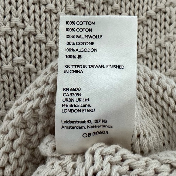 Free People Winding Road Tank Vest Chunky Knit Tan Pullover Preppy Casual L - Picture 12 of 14